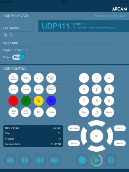 Arcam UDP411 távvezérlő App
