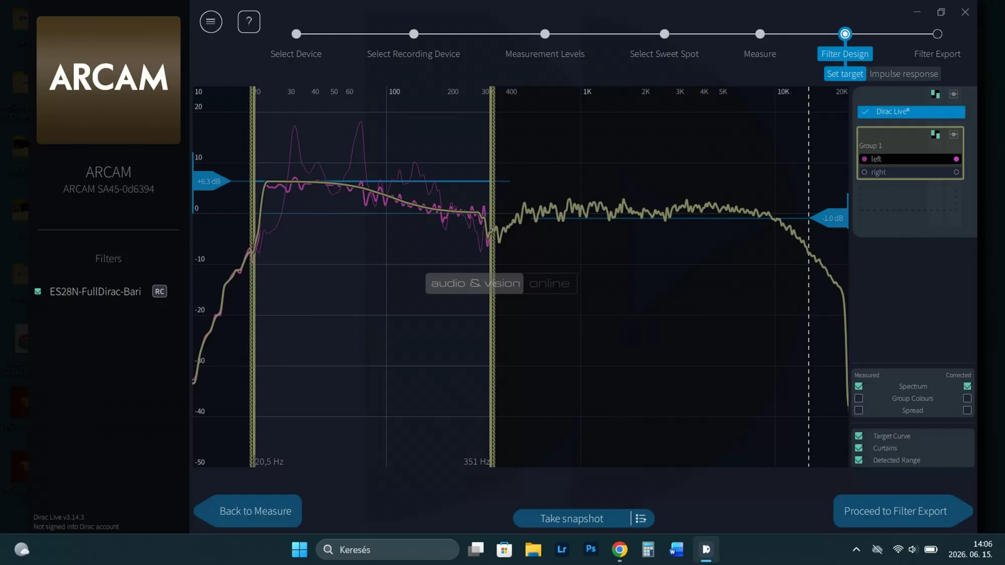 Arcam Radia SA45 Dirac Live
