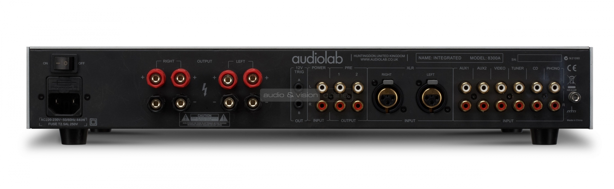 Audiolab 8300A integrált sztereó erősítő hátlap