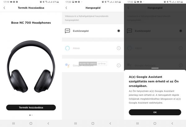 Bose Noise Cancelling Headphones 700 aktív zajzáras Bluetooth fejhallgató App