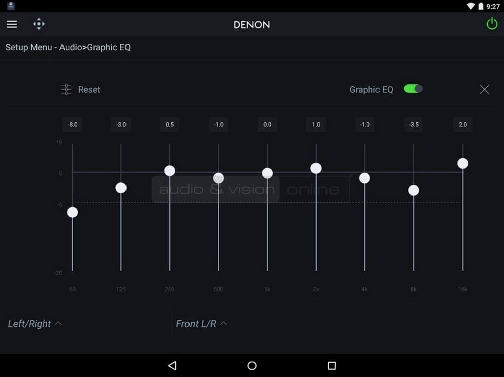 Denon AVR Remote App Graphic EQ