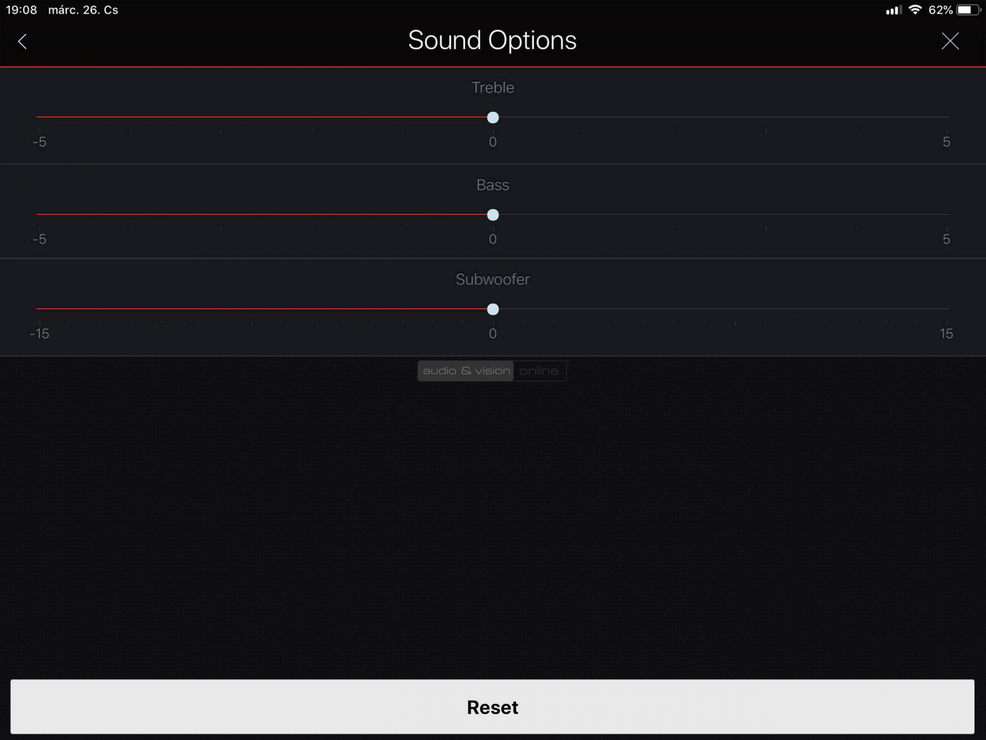 Denon DHT-S516H App Sound Options