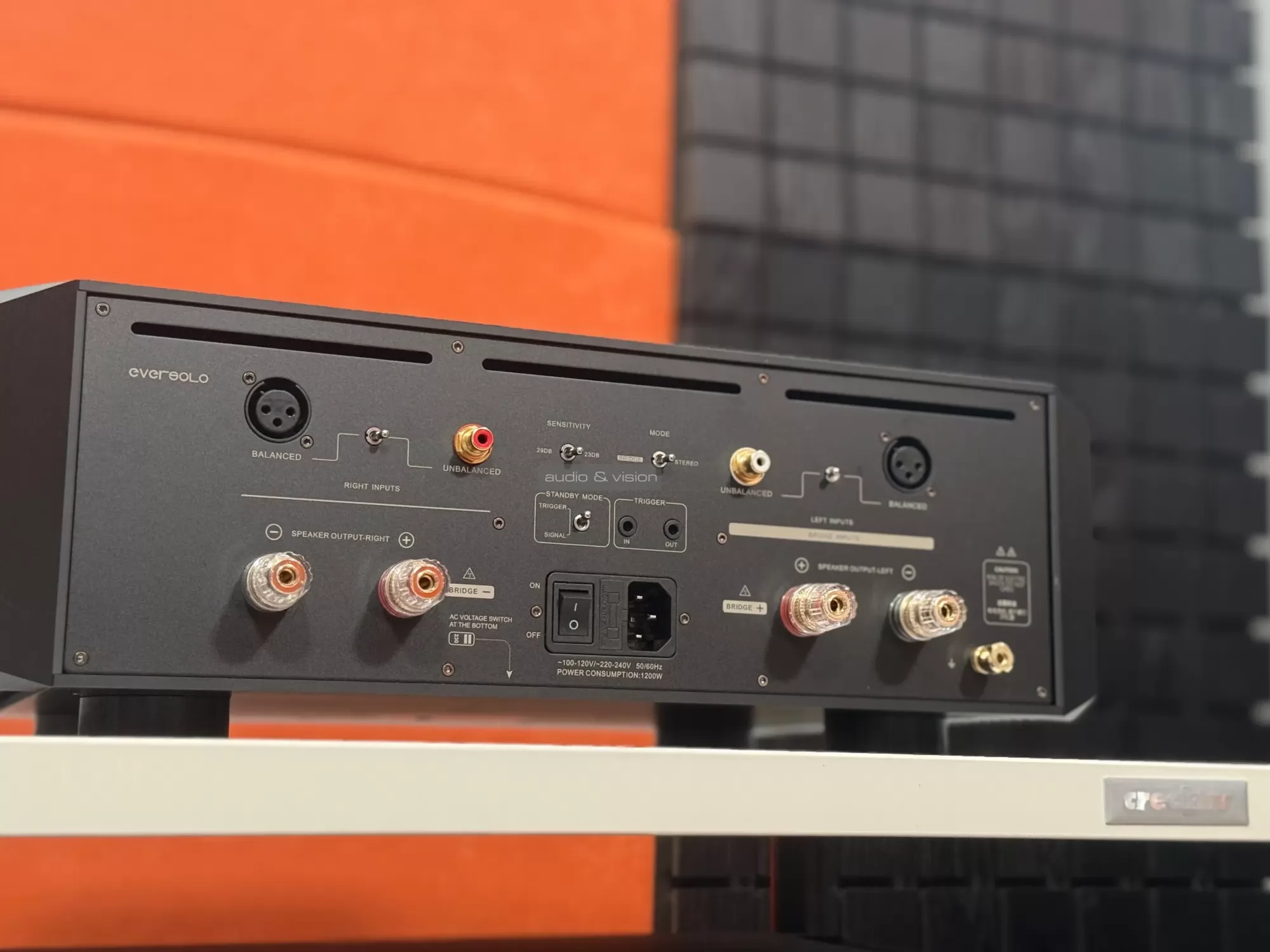 Eversolo AMP-F10 sztereó végerősítő hátlap