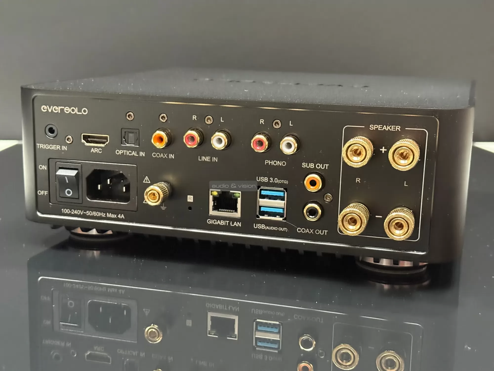 Eversolo Play hálózati sztereó erősítő hátlap