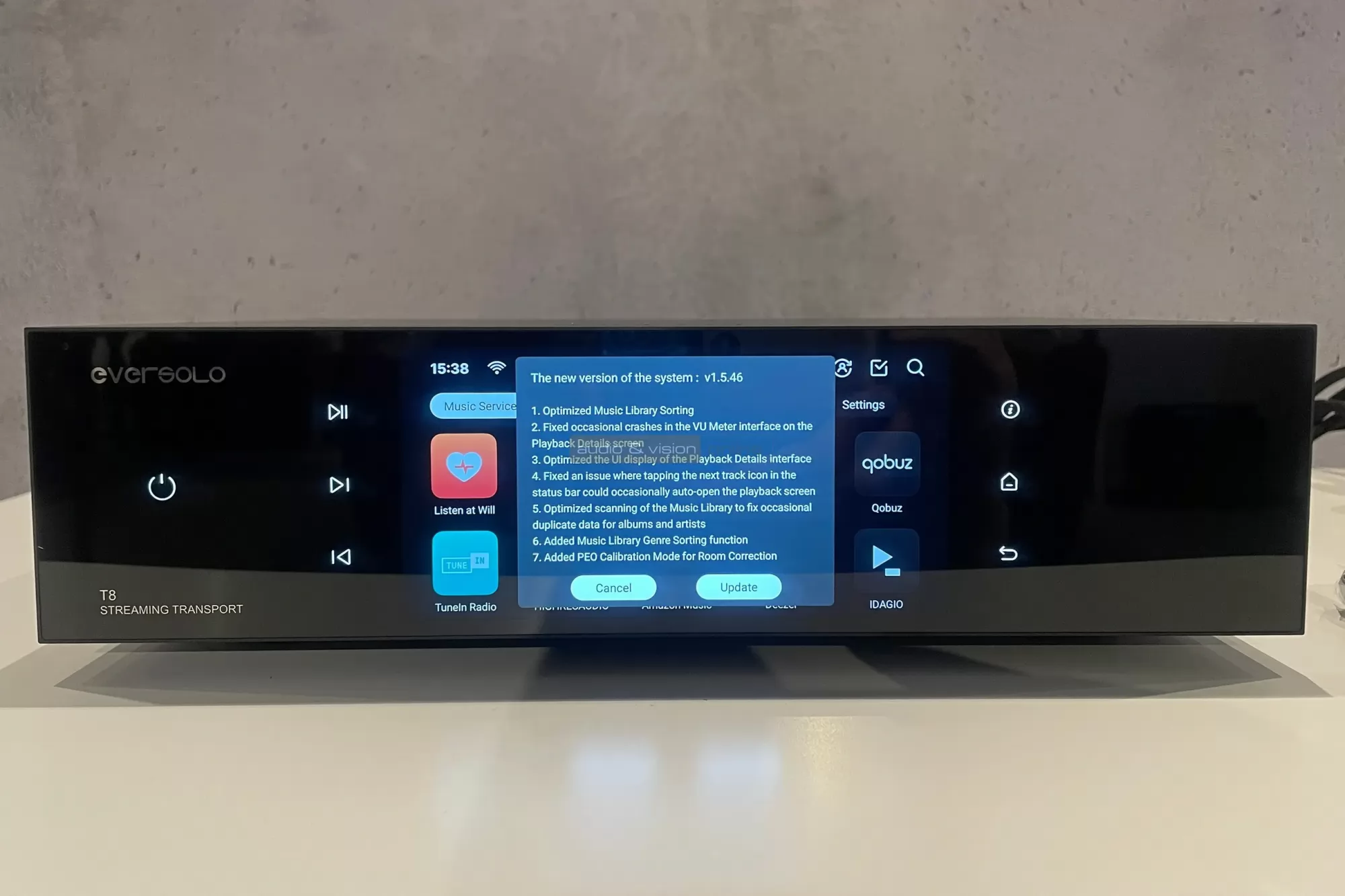 Eversolo T8 streaming transzport