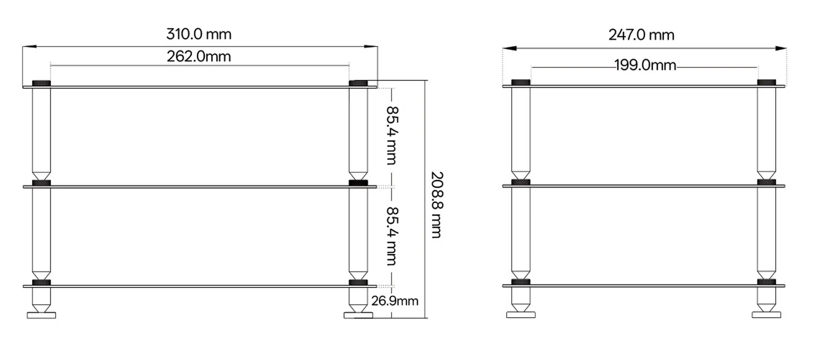 FiiO hifi állvány méretek