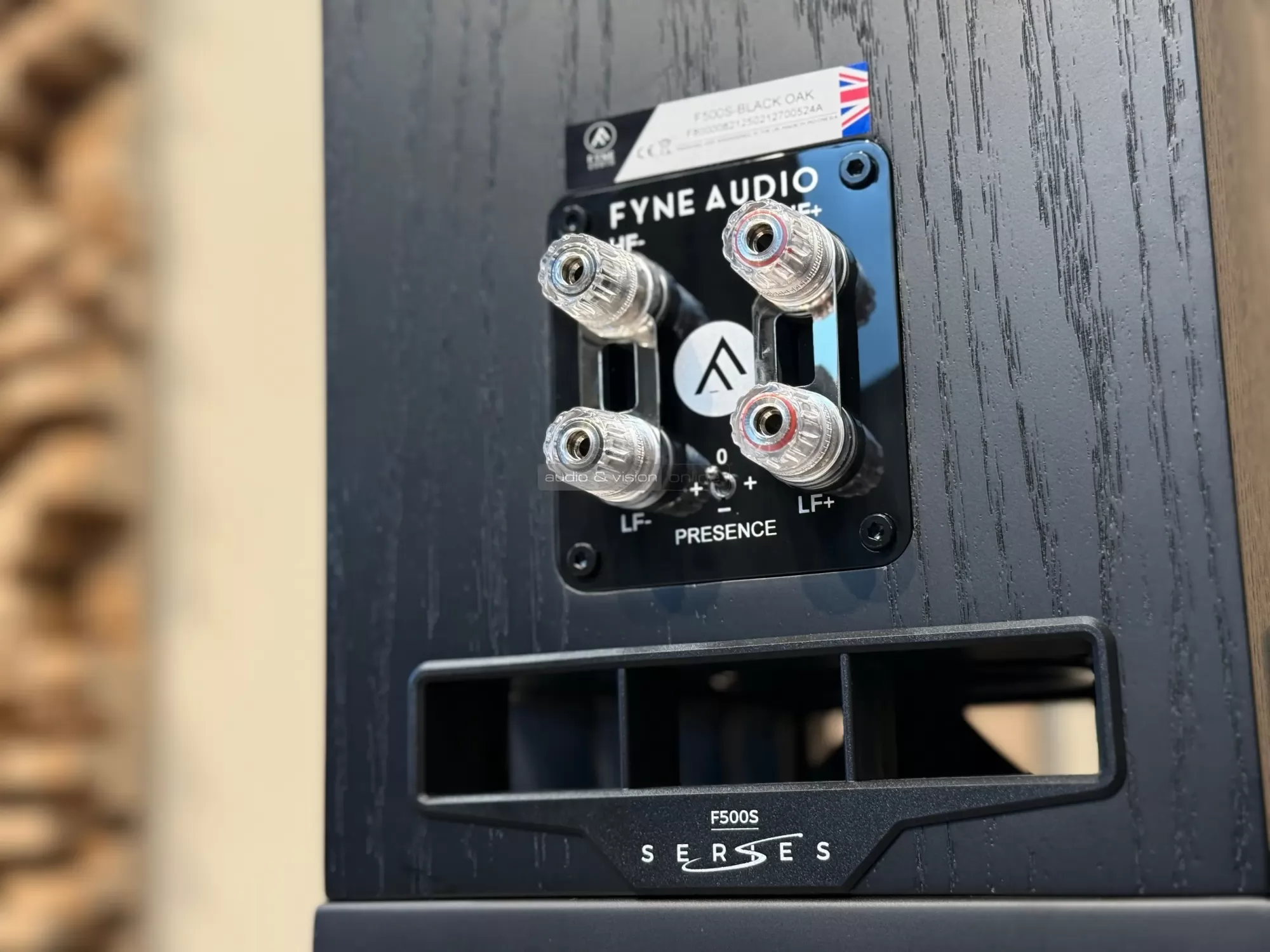 Fyne Audio F500S hangfal csatlakozó