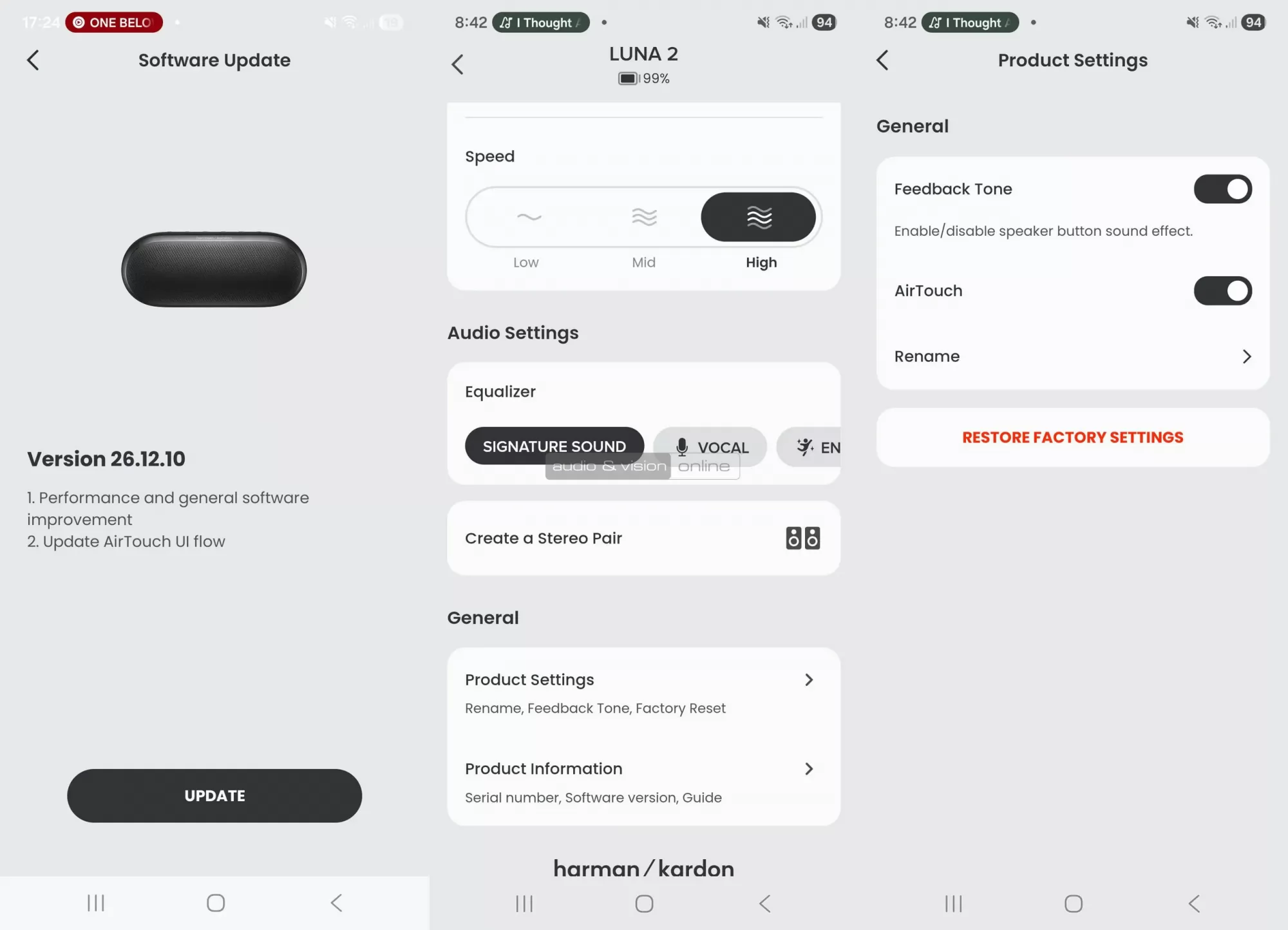 Harman Kardon Luna 2 App