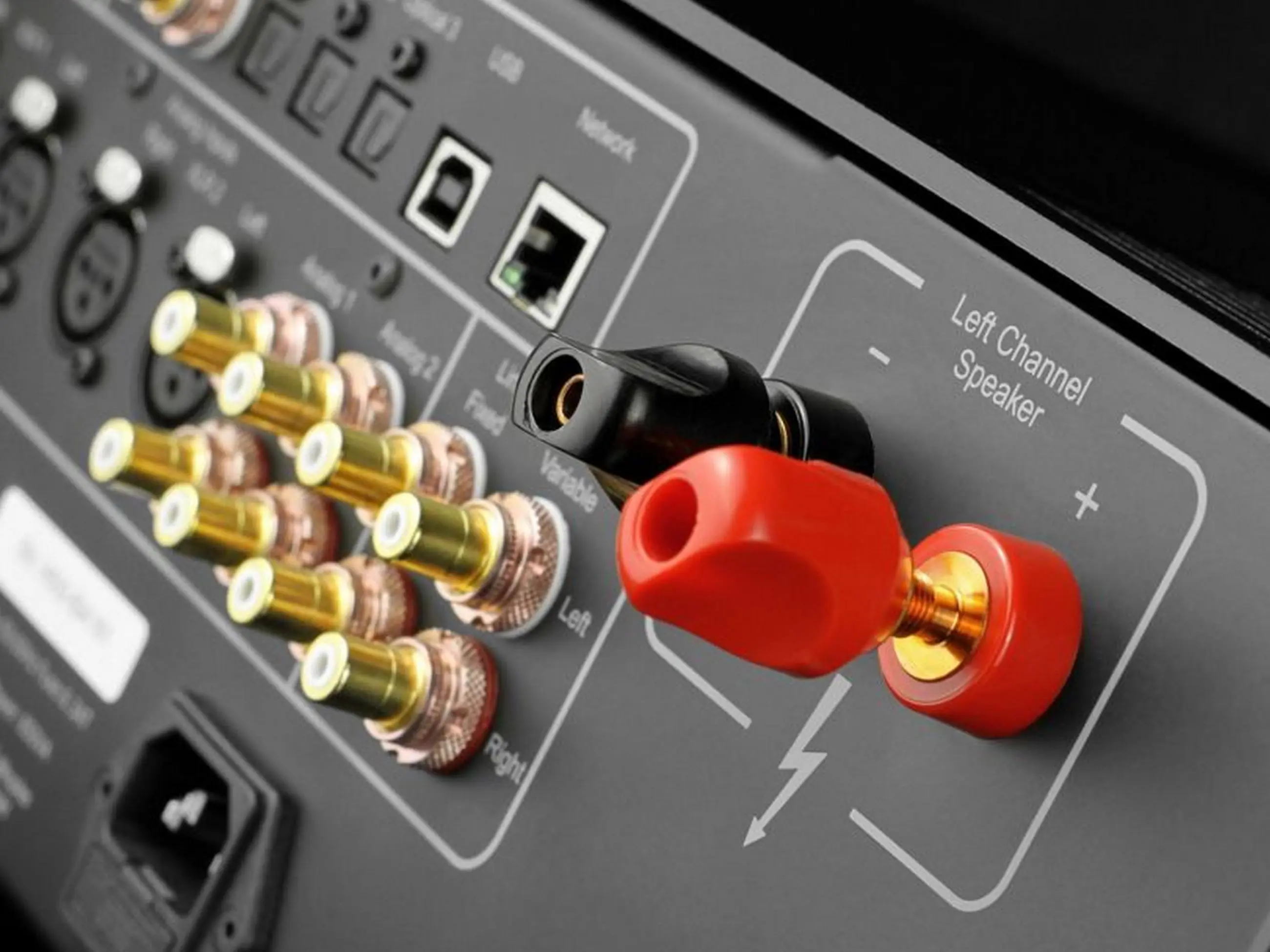 Hegel H600 hálózati sztereó erősítő hátlap