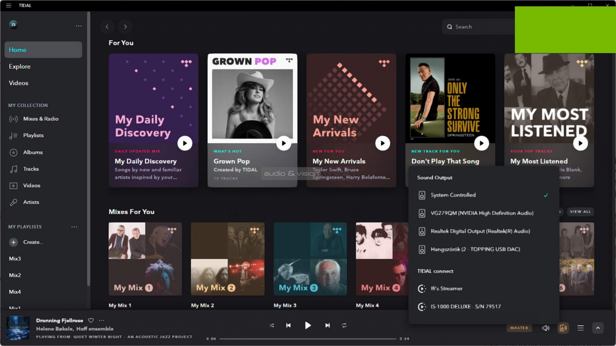 iFi NEO Stream hálózati zenelejátszó TIDAL Connect