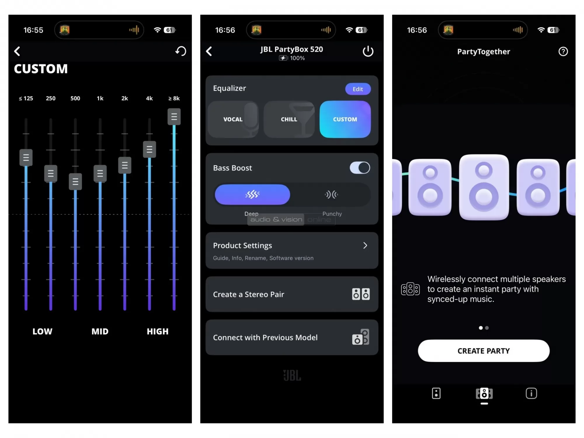 JBL PartyBox 520 App