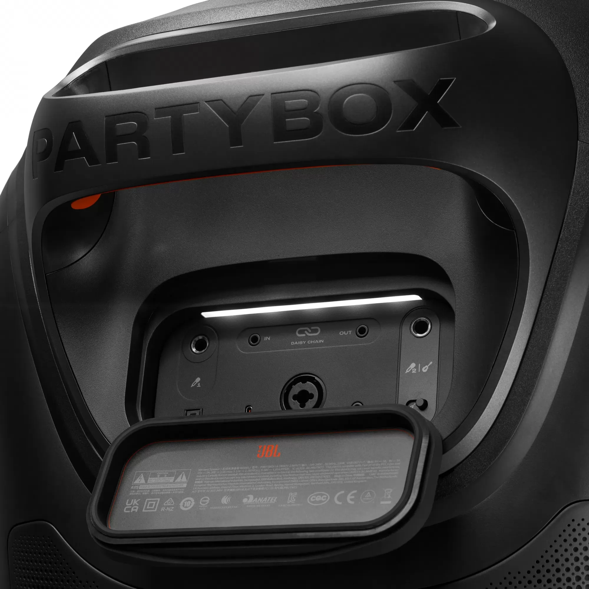 JBL Partybox Ultimate 2 party hangszóró csatlakozók
