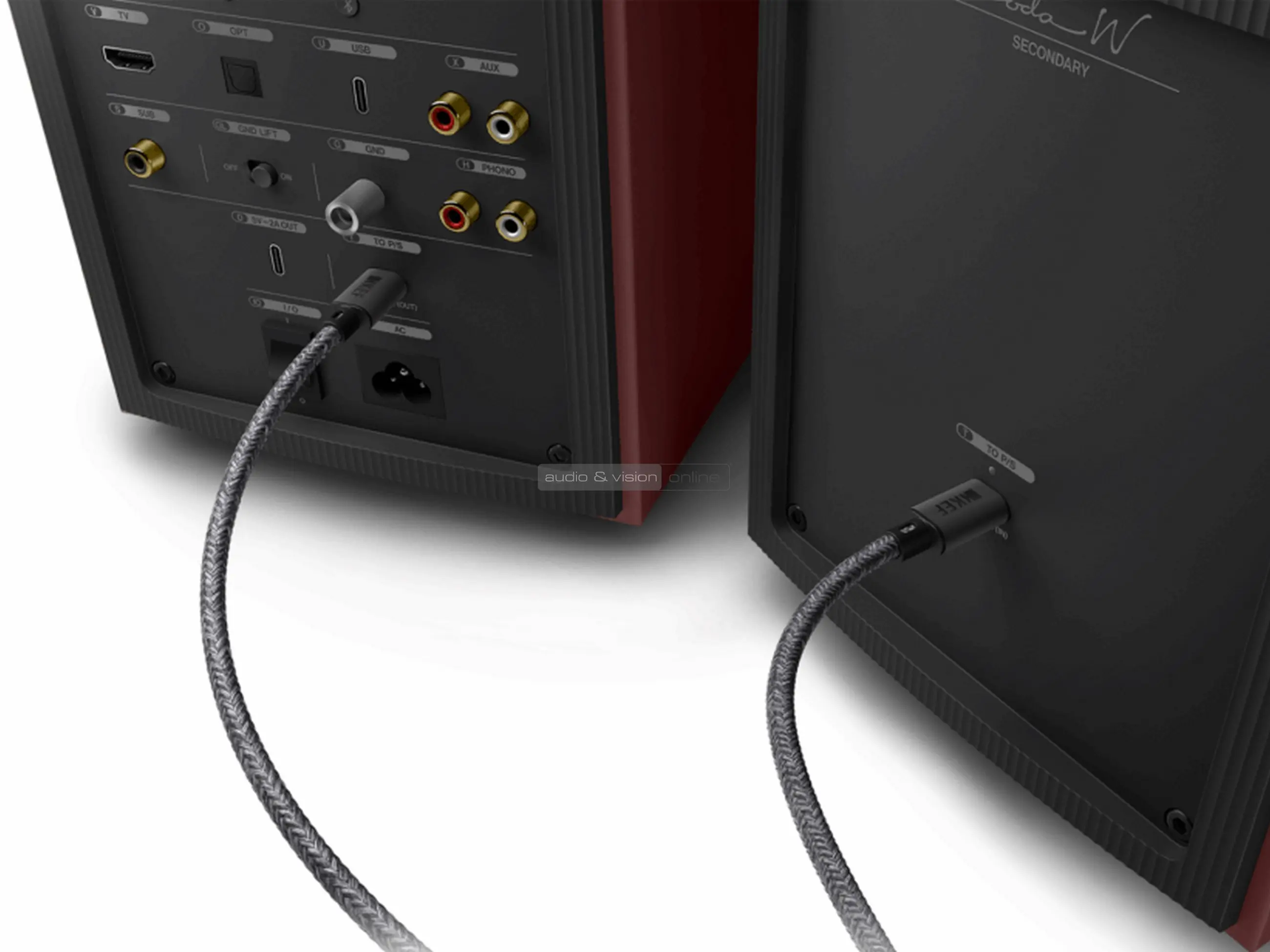 KEF Coda W aktív hangfal hátlap