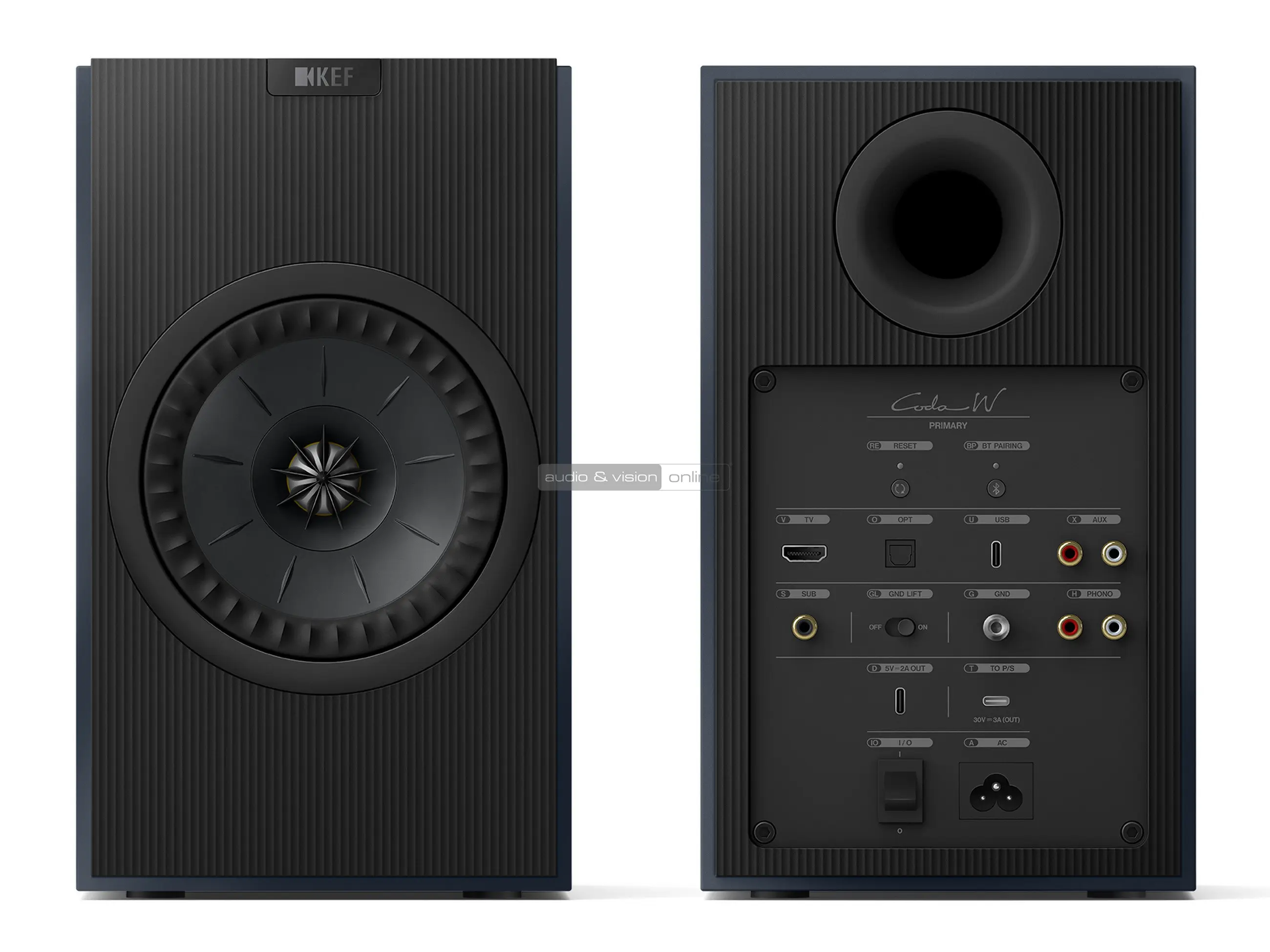 KEF Coda W aktív hangfal hátlap