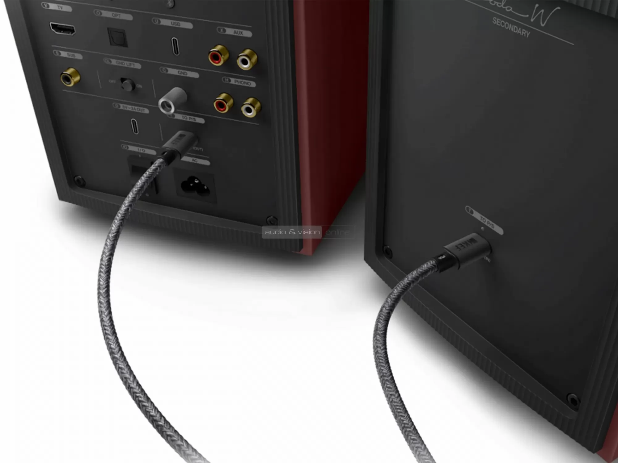 KEF Coda W aktív hangfal hátlap