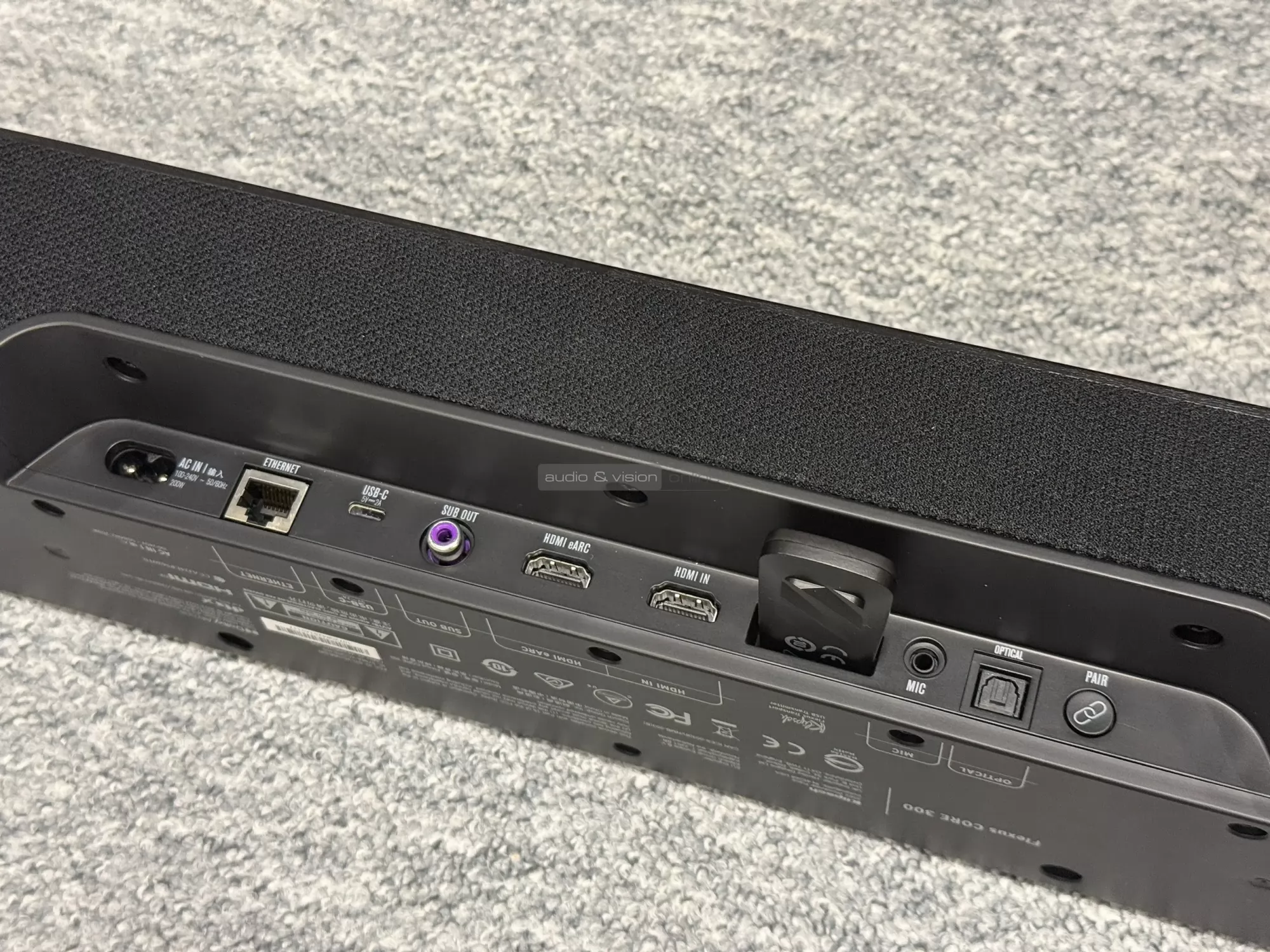 Klipsch Flexus Core 300 soundbar hátlap