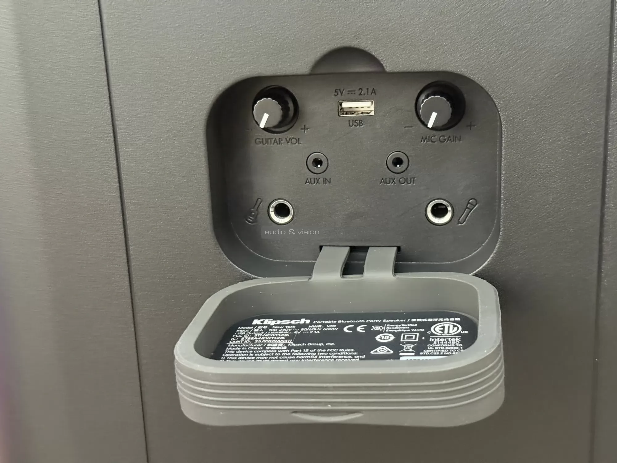 Klipsch Miami party hangszóró csatlakozók