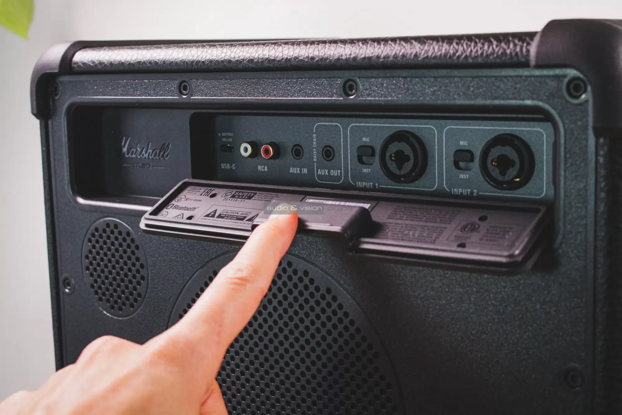 Marshall Bromley 450 party hangszóró csatlakozók