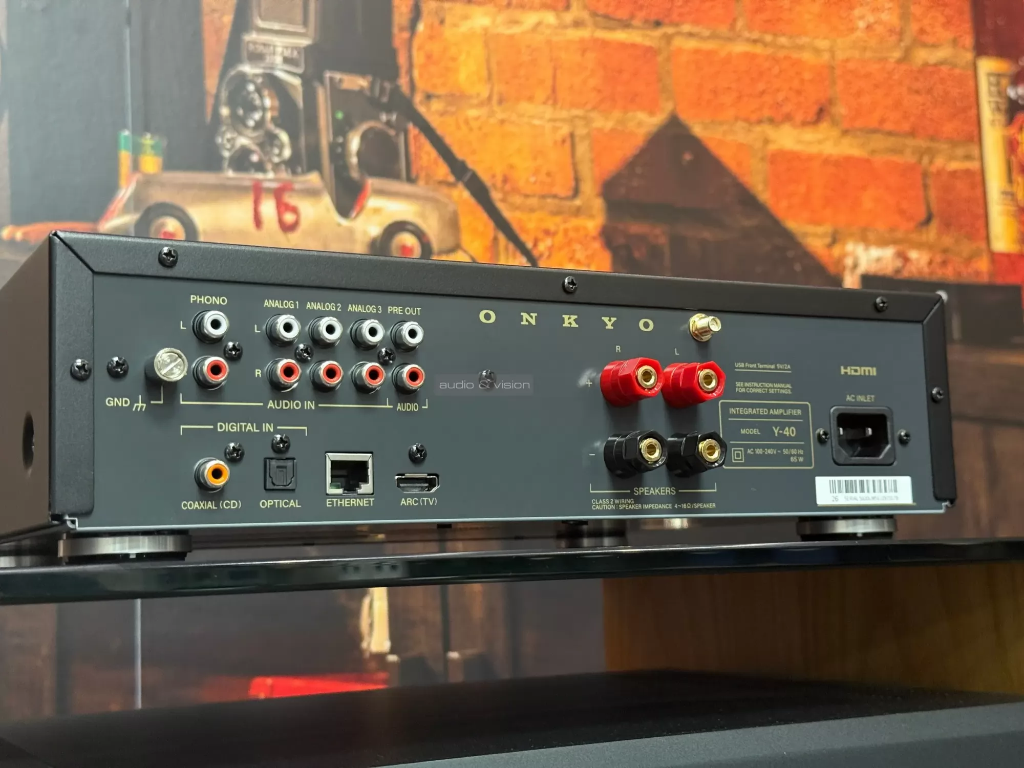 Onkyo Muse Y-40 hálózati sztereó erősítő hátlap