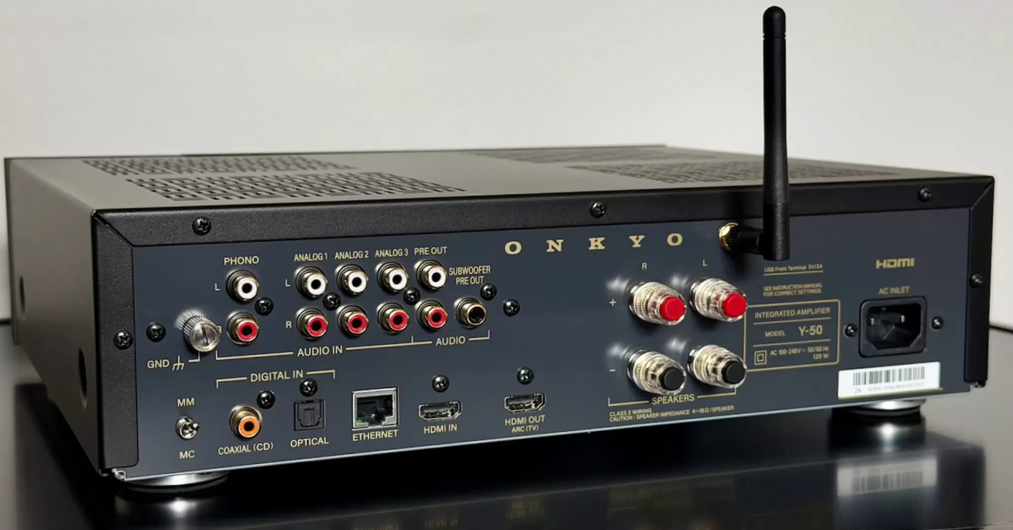 Onkyo Muse Y-50 hálózati sztereó erősítő hátlap