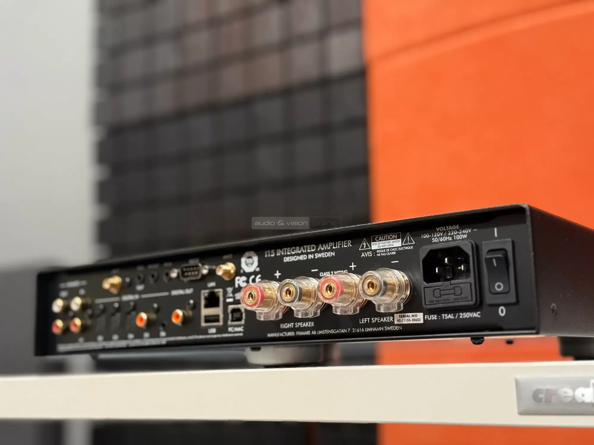 Primare I15 Prisma MK2 hálózati sztereó erősítő hátlap