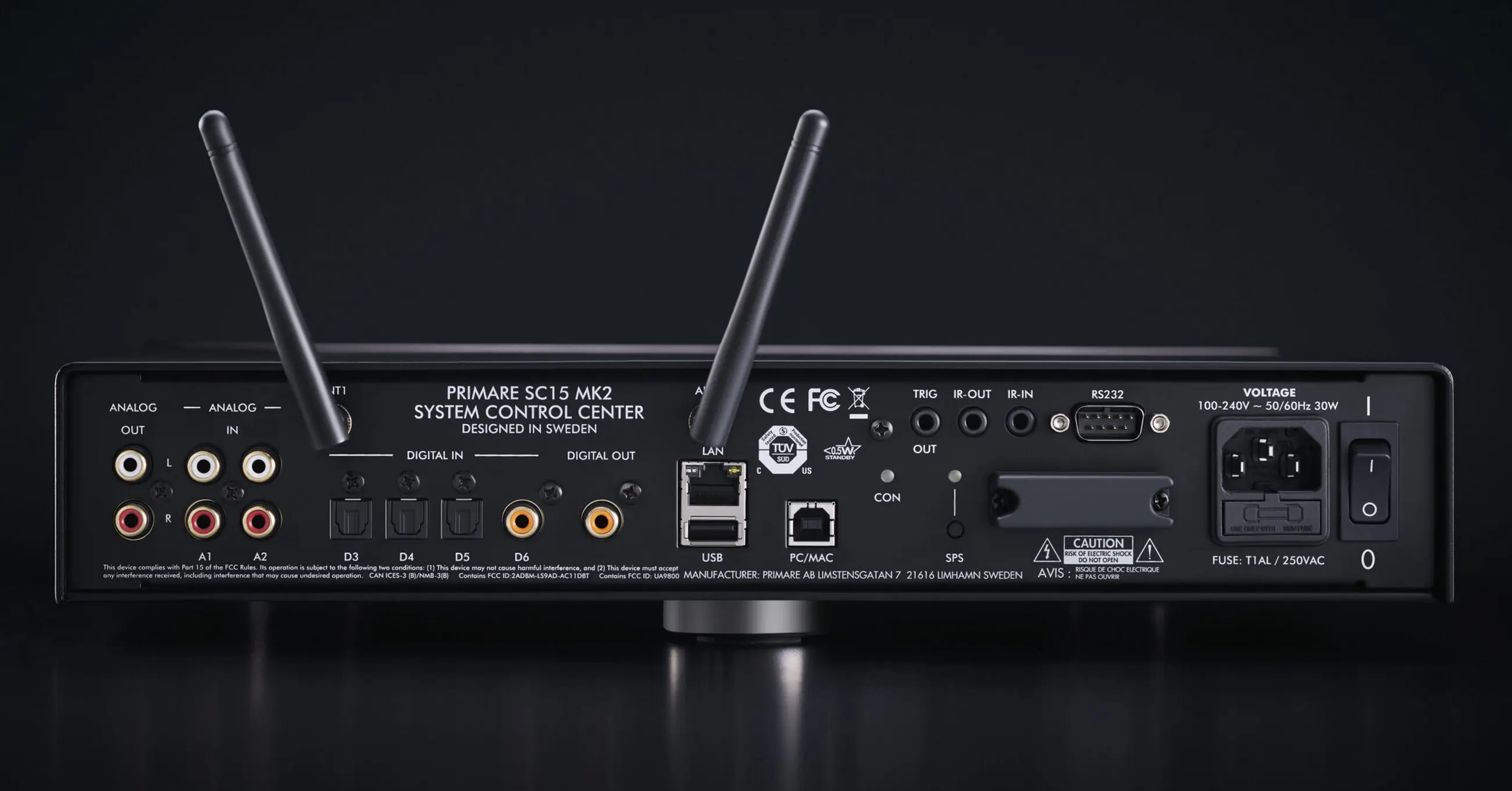 Primare SC15 MK2 hálózati zenelejátszó hátlap