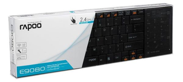 Rapoo E9080 vezetéknélküli touchpad billentyűzet