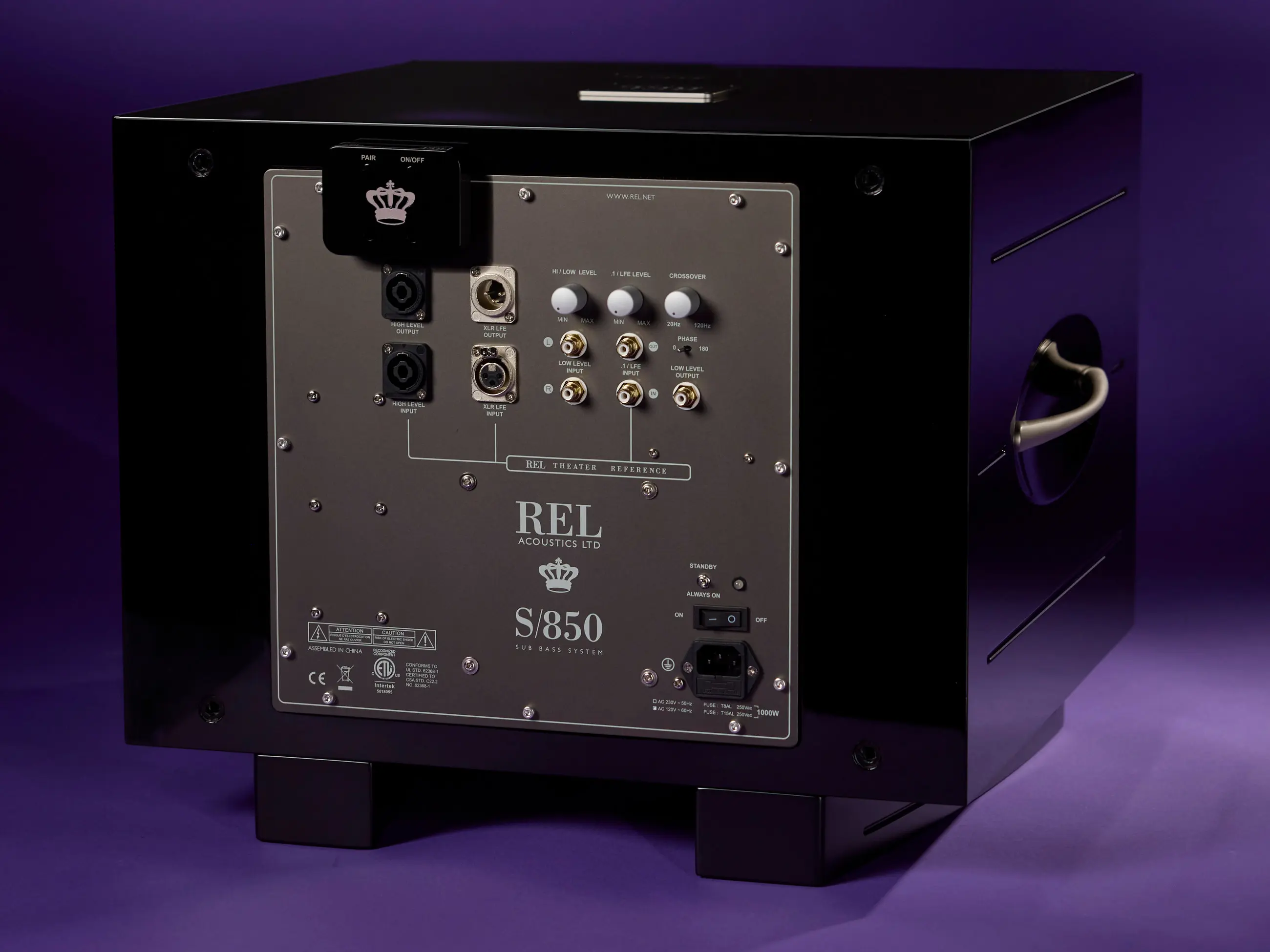 REL S/850 mélyláda hátlap