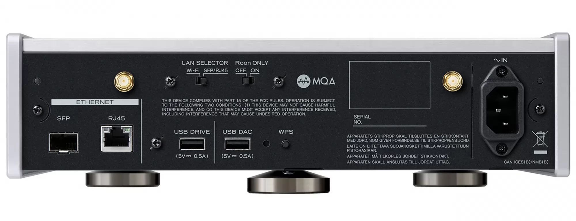TEAC NT-507T hálózati futómű hátlap