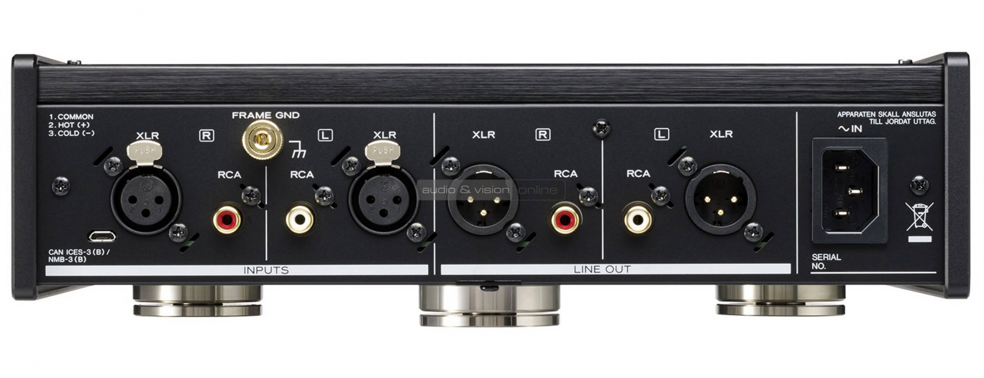 TEAC PE-505 phono előerősítő hátlap