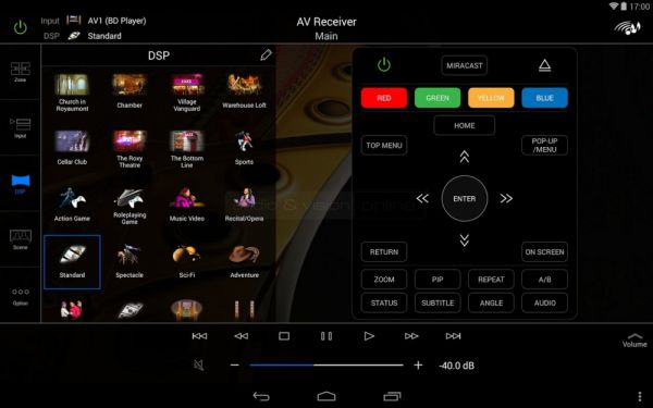 Yamaha RX-A840 házimozi erősítő távvezérlő App