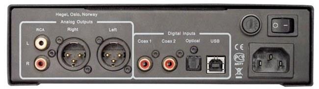 Hegel HD25 DAC hátlap